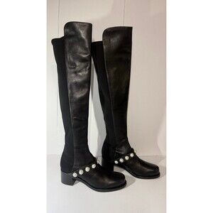 Stuart Weitzman 5050 Portia Pearl OTK Leather Boots Size 7.5
